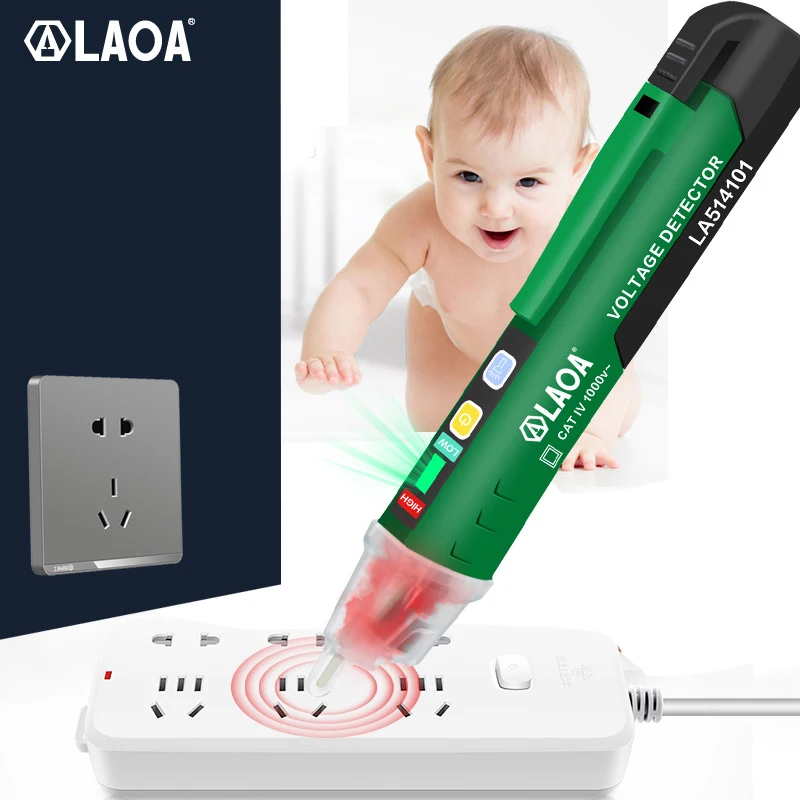 Измеритель Напряжения LAOA индукционный щуп ручка тестер CAT VIT 1000 В