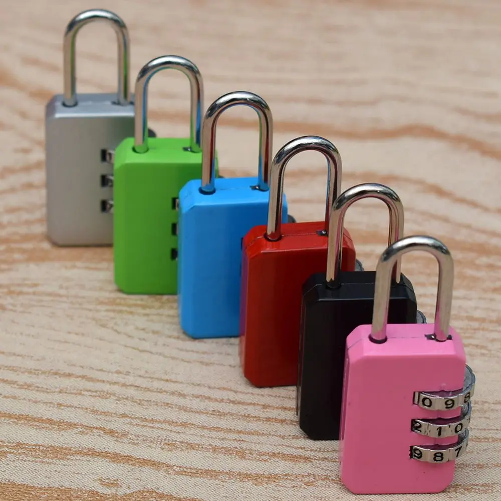 

Password Code Lock Resettable 3 Dial Digit Combination Suitcase Luggage Padlock Smart Combination Lock Hardware Door Accessories