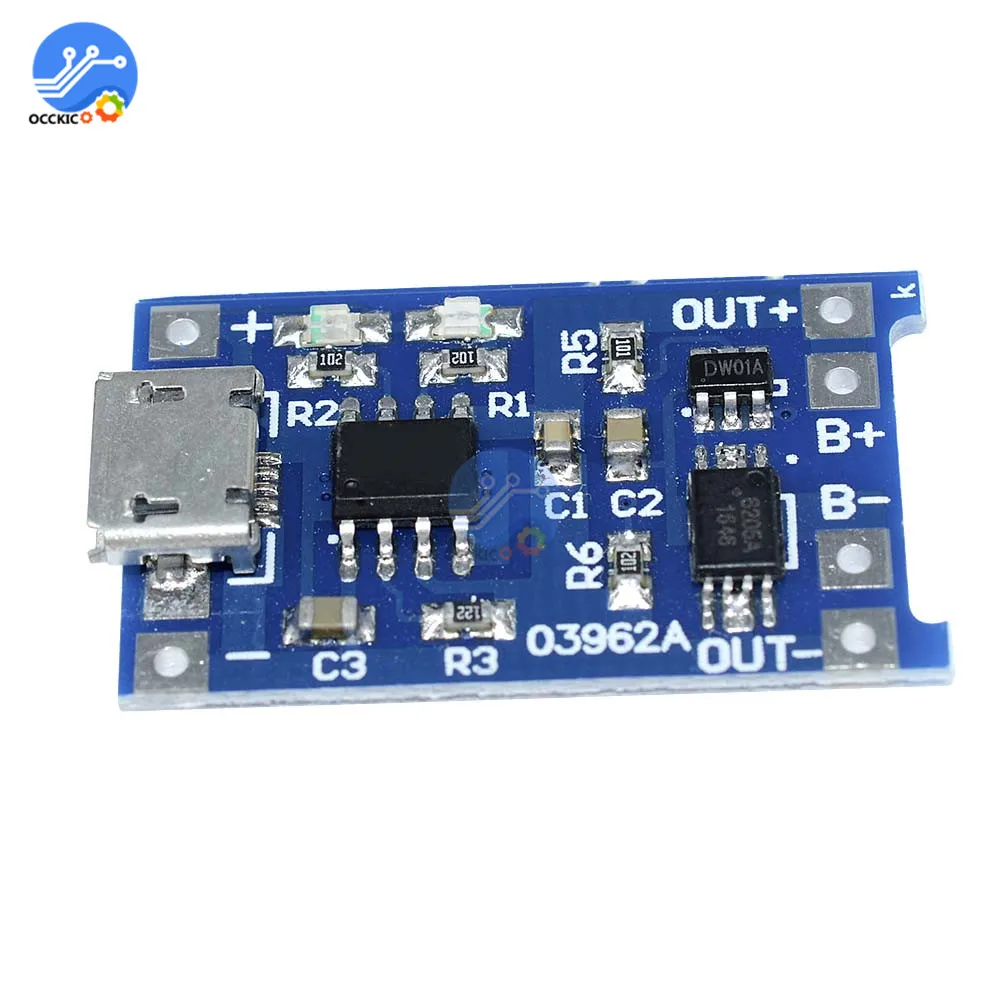 10 шт. защитная плата BMS 18650 для зарядки литий-ионных аккумуляторов 5V1A микрофонный