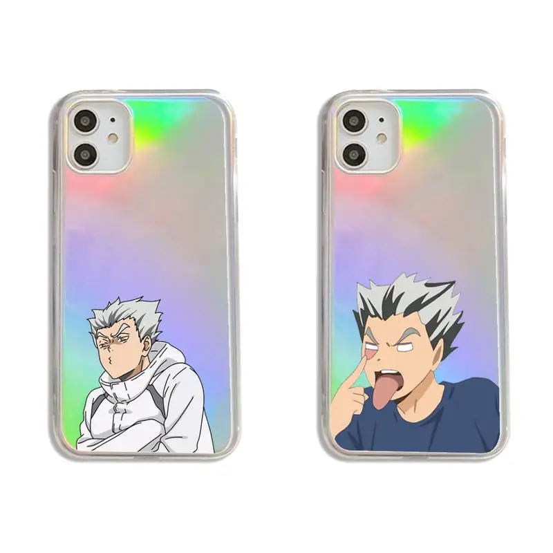 

haikyuu bokuto kotaro anime Phone Case Transparent for iPhone 7 8 11 12 se 2020 mini pro X XS XR MAX Plus