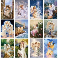 diy 5d diamond painting angel guarded diamond embroidery cross stitch full roundsquare drill rhinestones home decor manual gift