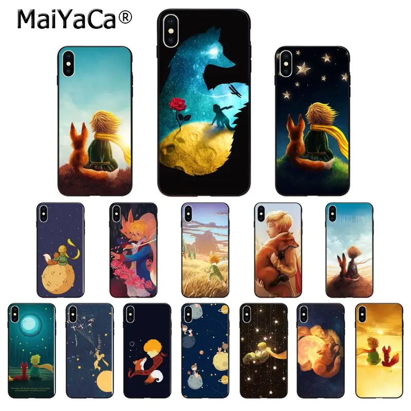 MaiYaCa Маленький принц и лиса ТПУ мягкий силиконовый черный чехол для телефона Apple