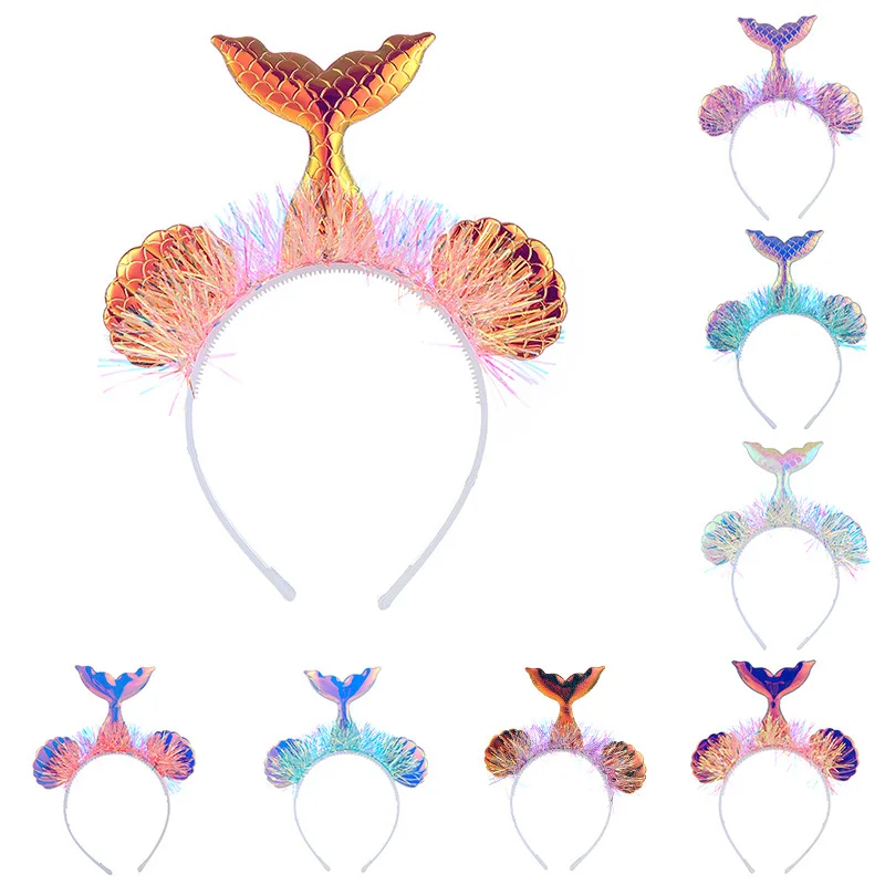 Детская повязка на голову в виде русалки подарок день рождения праздник Хэллоуин