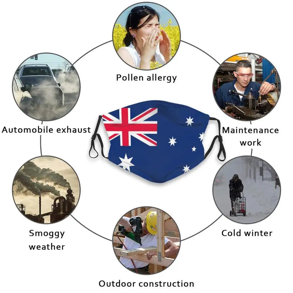 Австралийский флаг-Flag0085 маска для самостоятельной сборки с фильтром от пыли