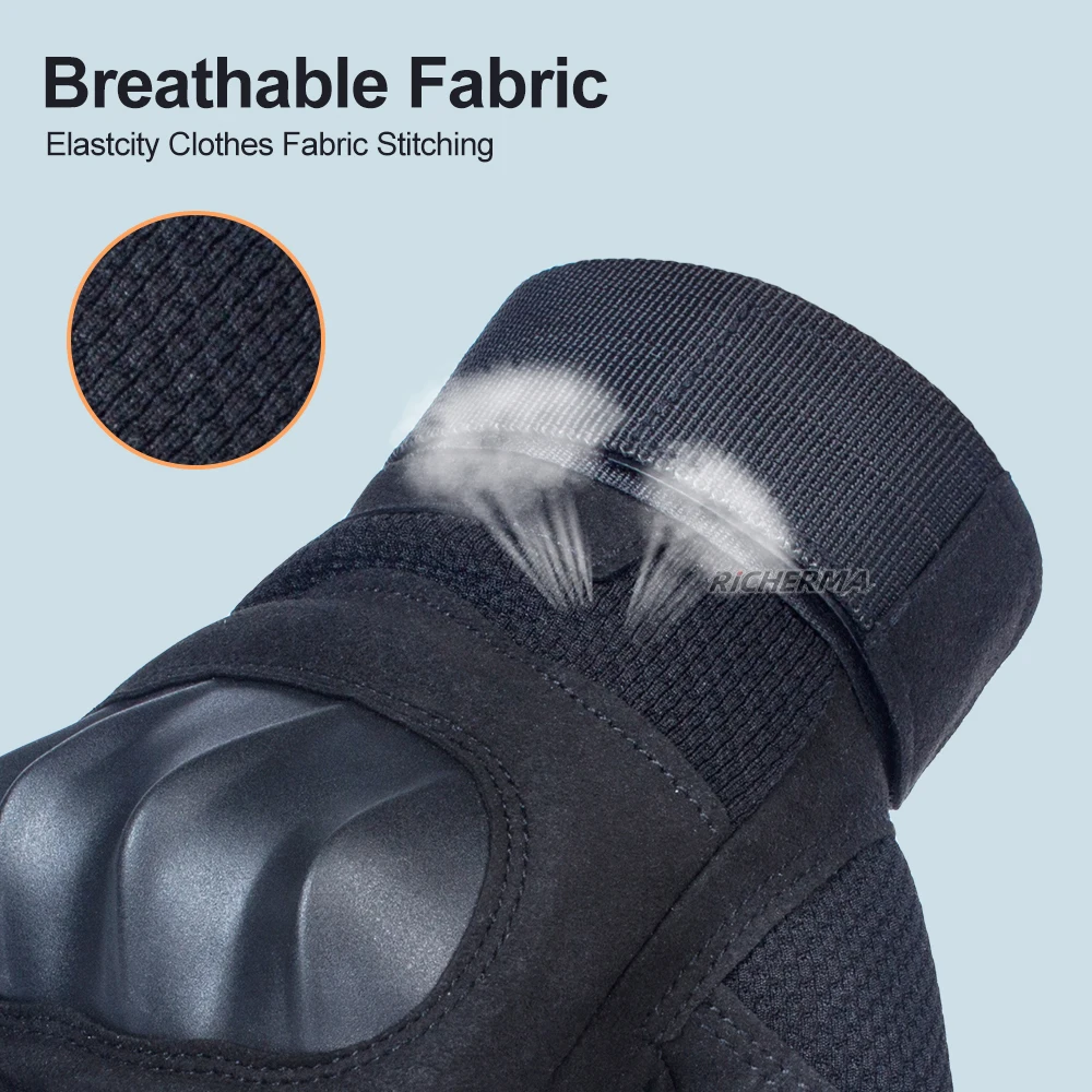 Летние мотоциклетные перчатки с полупальцами жесткими костяшками защитные