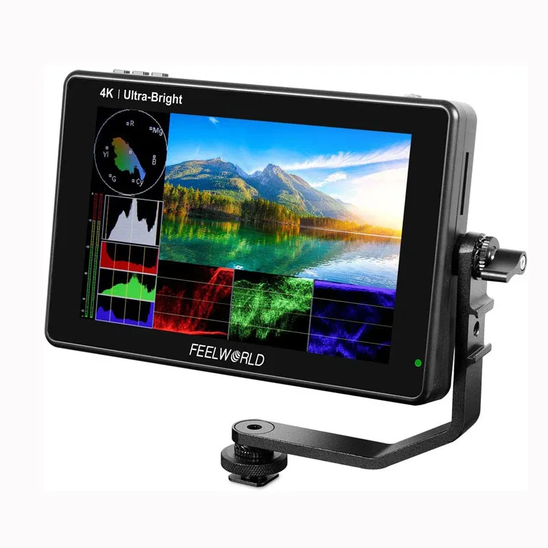 preço Feelworld Lut7s Pro 7 Polegada Ultra Brilhante 2200 Lêndeas Dslr Câmera Campo Monitor 3d Lut Tela De Toque Hdr Com Forma De Onda F970 P Externo