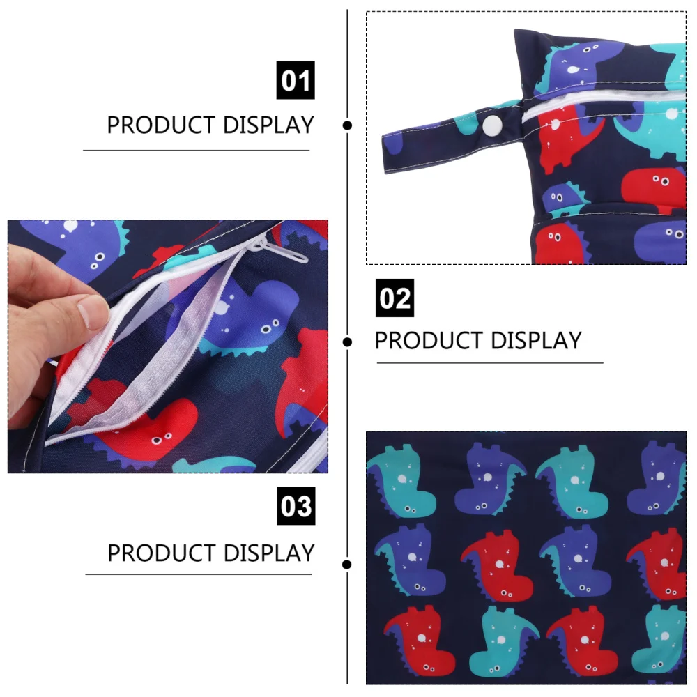 

4pcs Durable Zipper Bags Baby Diaper Storage Pouches Underwear Storage Bags