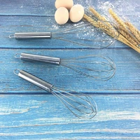 81012 inch stainless steel egg whisk cake baking egg beater kitchen steel wire mixing milk cream tools