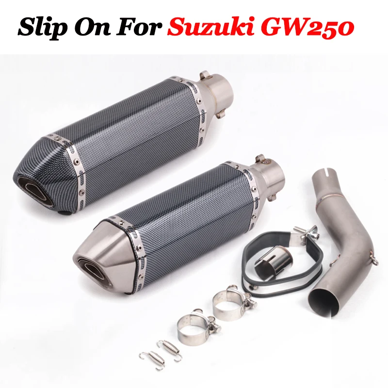 Слипоны для Suzuki GW250F GW250 GP выхлопной адаптер мотоцикла средний соединитель трубы