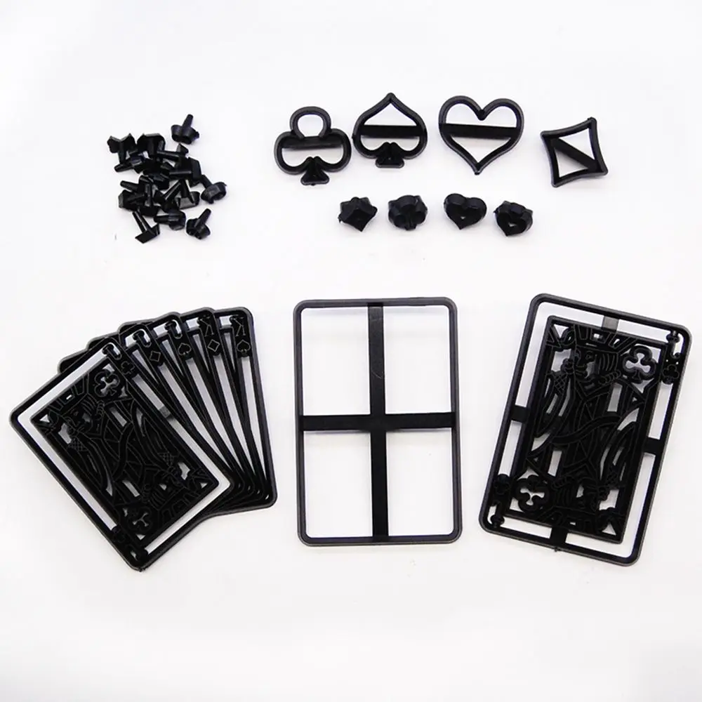 

28Pcs/Set Poker Card Cookie Cutter Plastic Cupcake Sugarcraft Fondant Cutter Poker Set Cake Cutting Mould Cake Decorating Tools