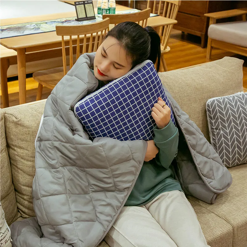 Льняное одеяло подушка 2 в 1 офисное кондиционер мультяшная автомобильное