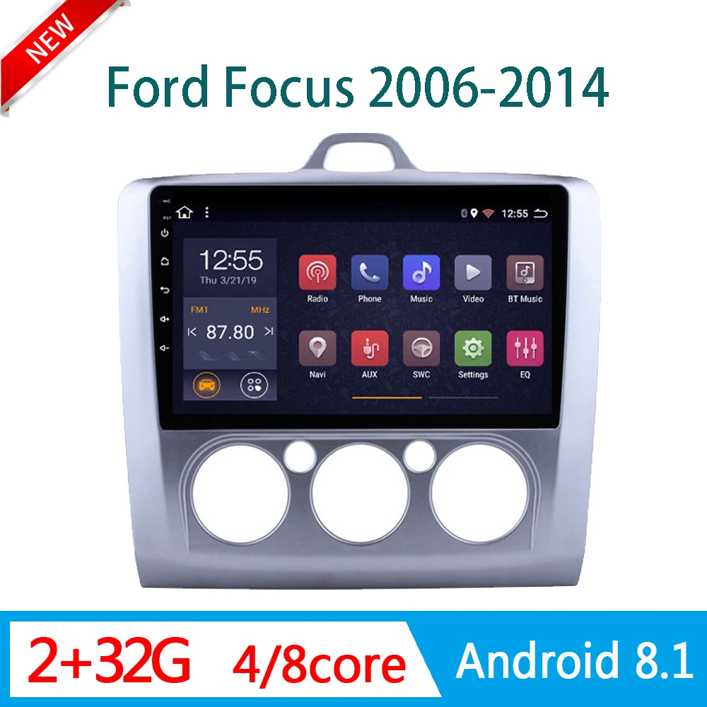 Автомагнитола 2 грамма для Ford Focus 2005-2012 мультимедийная система DVD-плеер