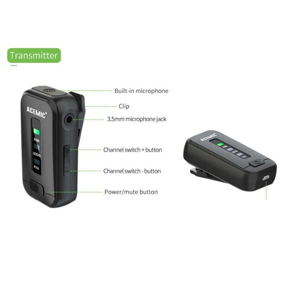 

2.4G Wireless Lapel Clip-on Microphone Phone DSLR Omnidirectional Condenser HD Sound Microphone for Network Boadcast