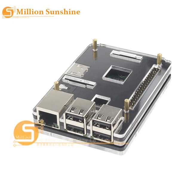 Оригинальный Официальный черный чехол для телефона прозрачный двухцветный Raspberry