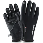 Велосипедные перчатки, зимние мотоциклетные перчатки с флисовой подкладкой, водонепроницаемые, Нескользящие, для сенсорного экрана, S-2XL