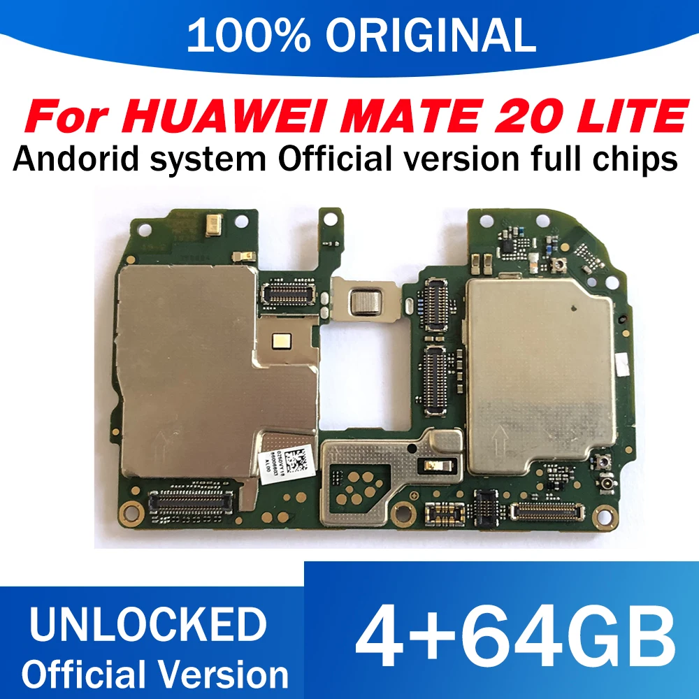 100% протестированная Замена оригинала для материнской платы HUAWEI MATE 20 LITE 64 Гб ПЗУ 4