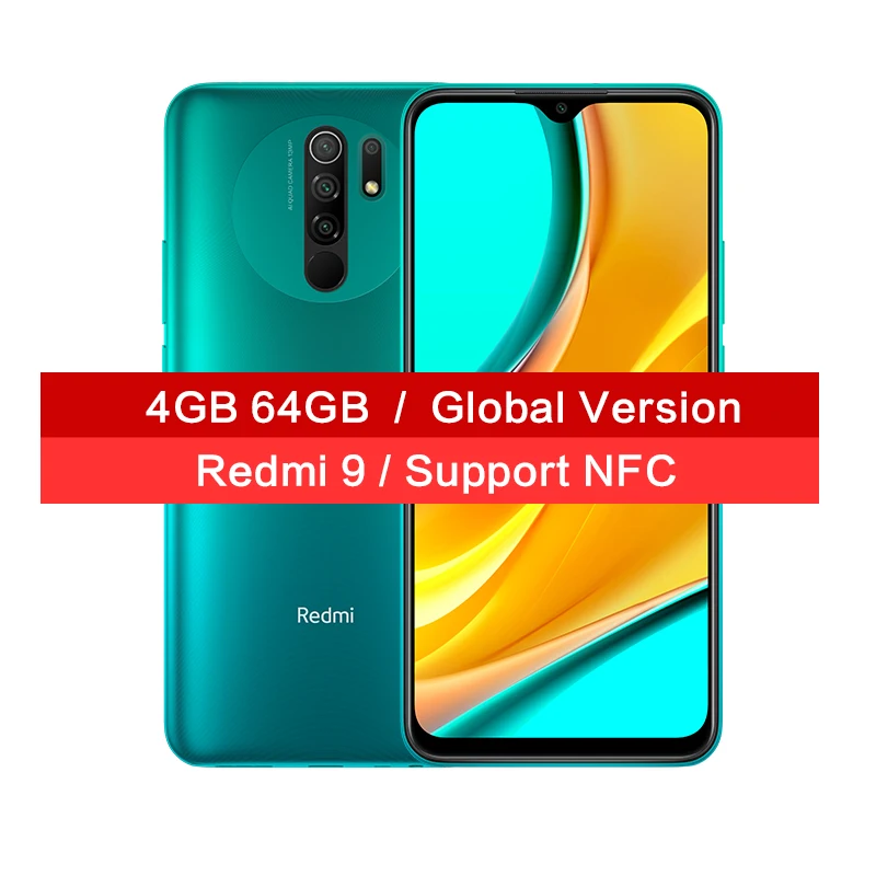 Оригинальный Redmi 9 4 Гб 64 глобальная версия смартфон 6 53 &quotFHD + безрамочный экран
