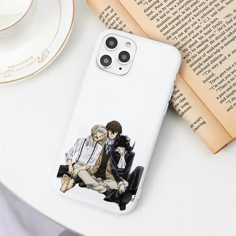 

bungou stray dogs Phone Case Candy Color for iPhone 6 6S 7 8 11 12 XS X SE 2020 XR mini pro Plus MAX funda