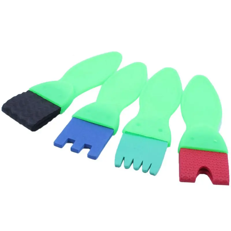 12 шт. детская художественная Раннее Обучение Рисование мини цветок губка щетка