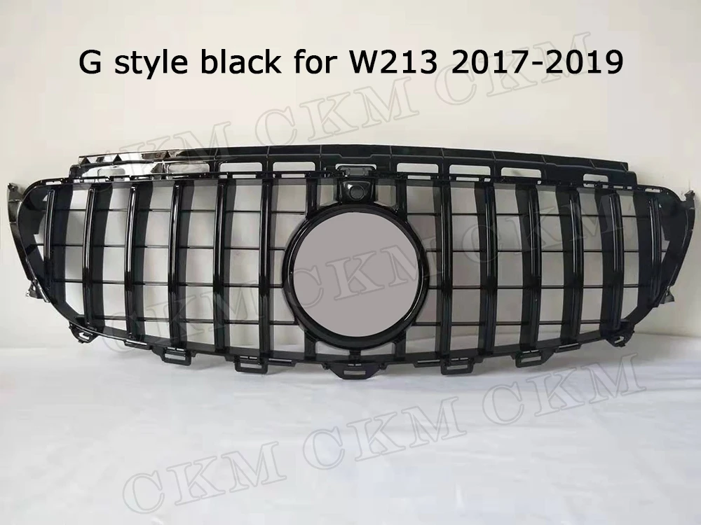 W213 Black Е класс ABS черный серебряный передний бампер решетка решетки для Mercedes Benz W212 W213 C238 E200 E250 E300 E320 E350 AMG GT R 14-19 - Цвет: W213 Black