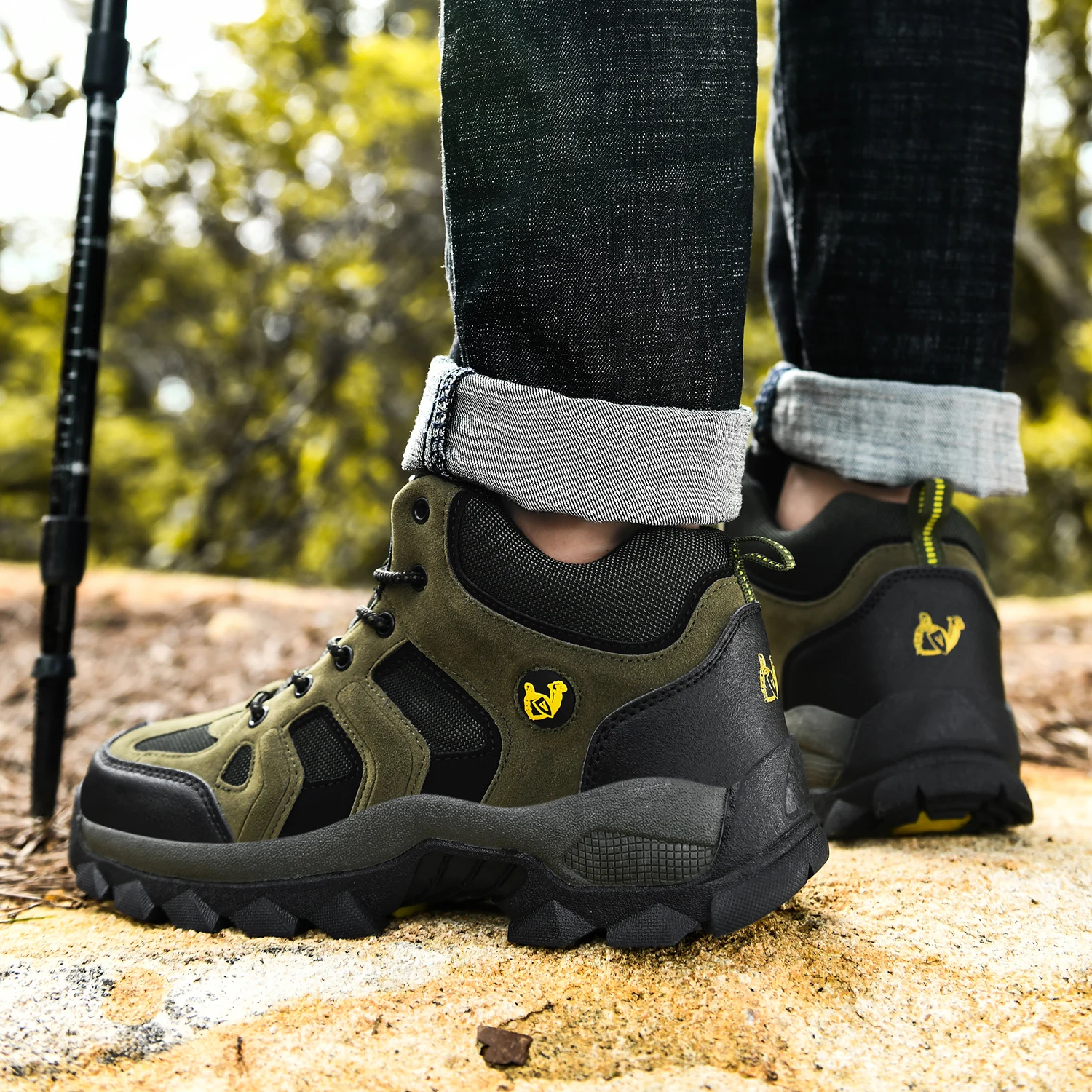 New Hiking Boots Men Trekking Shoe Outdoor Shoes Woman Fur Sneakers Hiking Shoes Women Climbing Boots Hunting Boots Winter Black