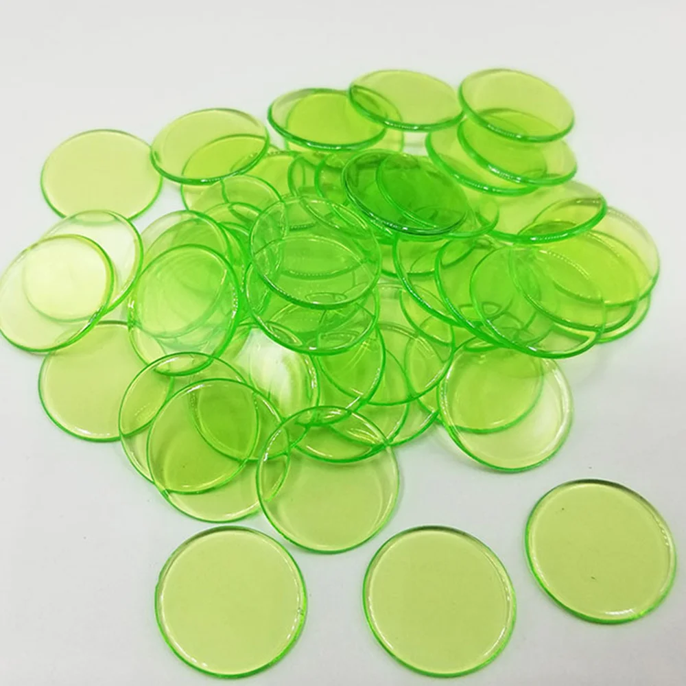 

120pcs 19mm Transparent Counters Counting Bingo Chips Markers Bingo Supplies Pro Count Bingo Chips for Bingo Game Cards