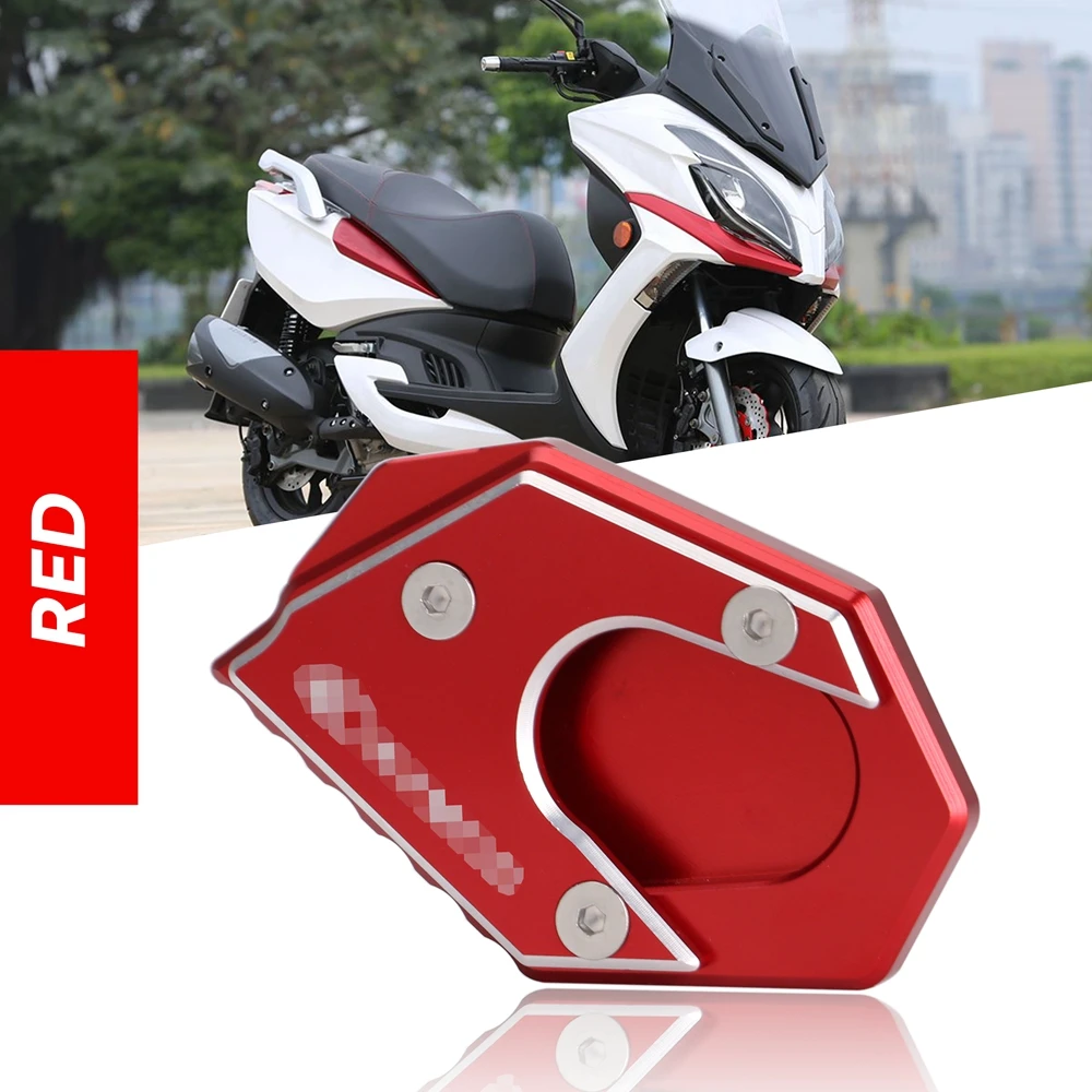 Red Для KYMCO Downtown 200i 300i 350i 300 350 мотоциклетная обувь расширение Pad CNC алюминиевая боковая стойка кронштейн расширение плиты Pad - Цвет: Red