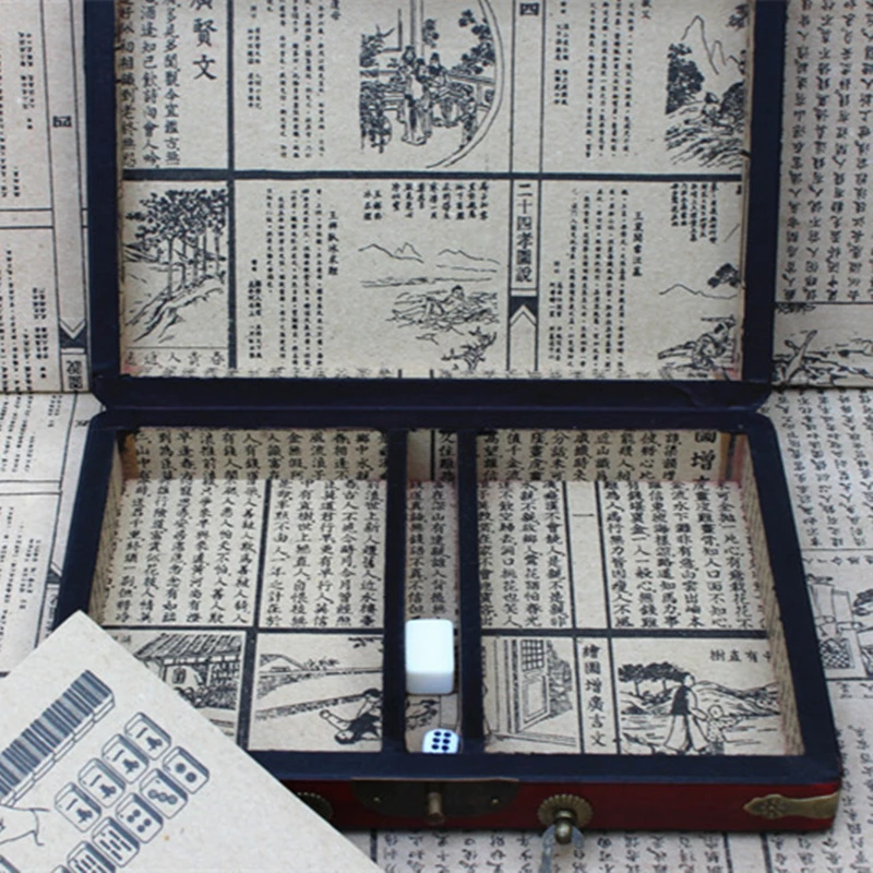 Новая китайская мини-игрушка античный маджонг развлекательные игры с