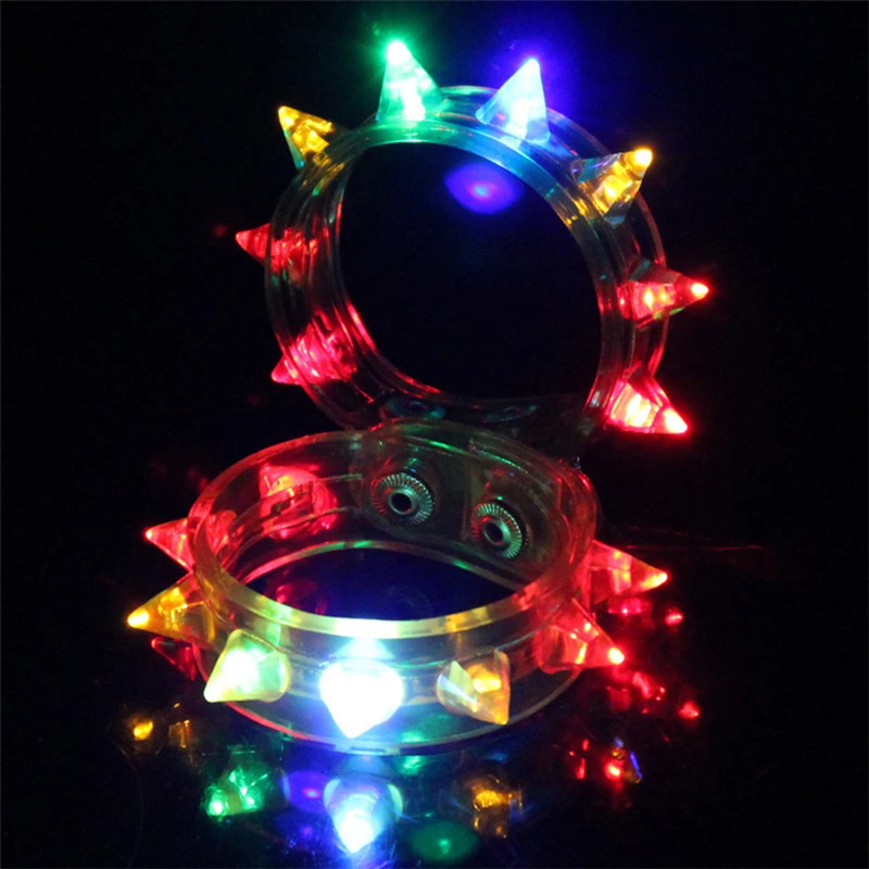 Free Shipping 25pcs/lots Party Decoration LED Lights Wristband Ring Band Gear Glowing Rave Led Bangle Glow Toys  Punk Wristband