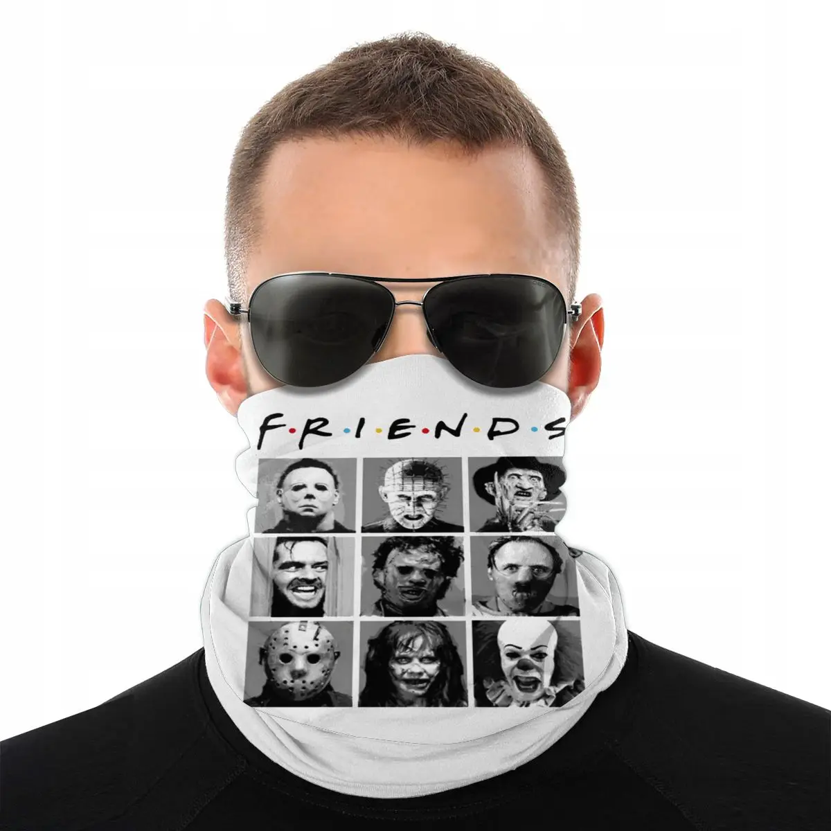 Страшные друзья шарф Шея маска для лица Мужская и женская страшная на Хеллоуин