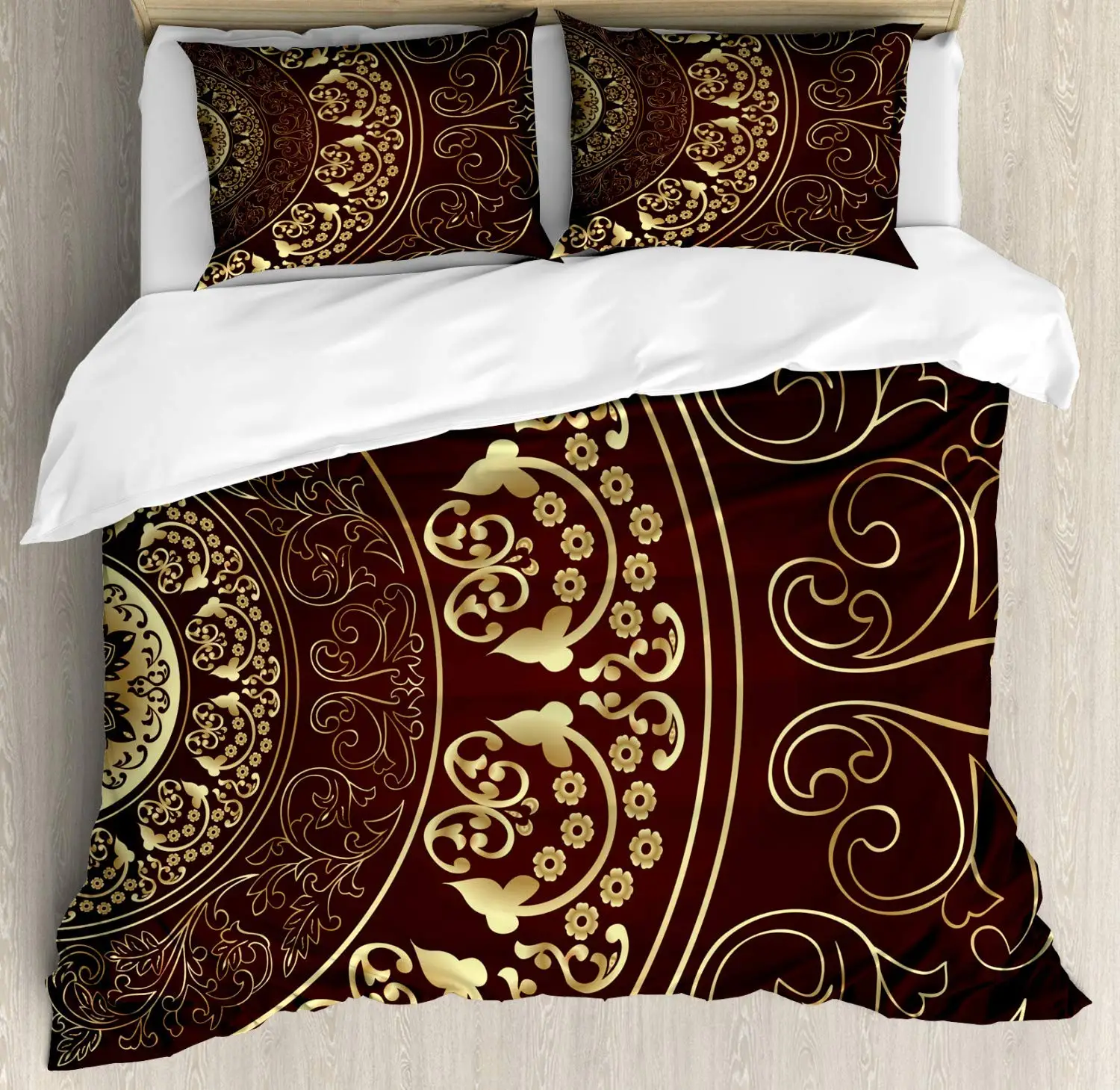 Комплект постельного белья Мандала спокойствия Винтаж Космос узор с кружится