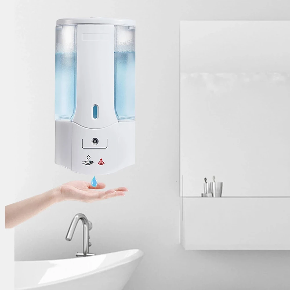 

400mL Wall Mounted Automatic Soap Dispenser Infrared Induction Smart Auto Liquid Soap Dispenser for Kitchen Bathroom Hospital