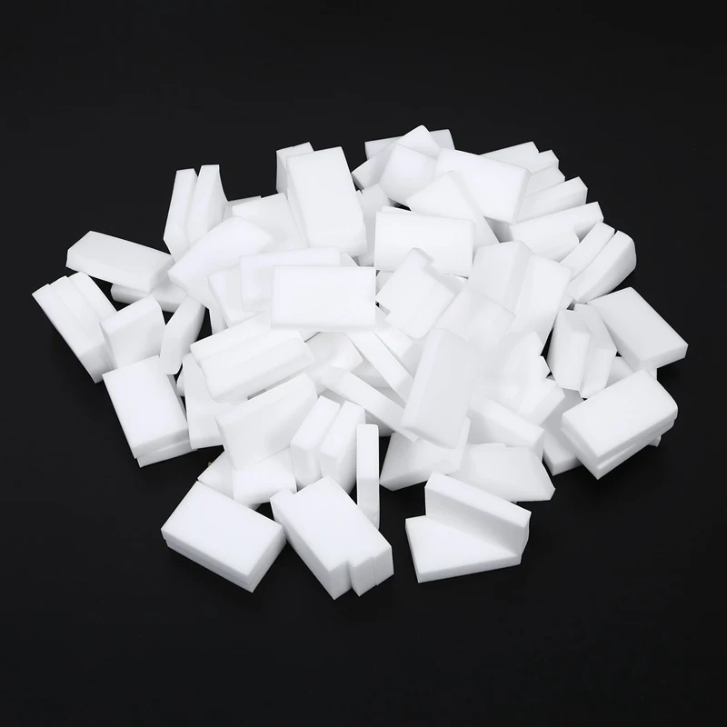 New Style Melamine Sponge magical rub Cleaner Eco-Friendly white Kitchen 10*6*2 cm 100 pcs | Дом и сад