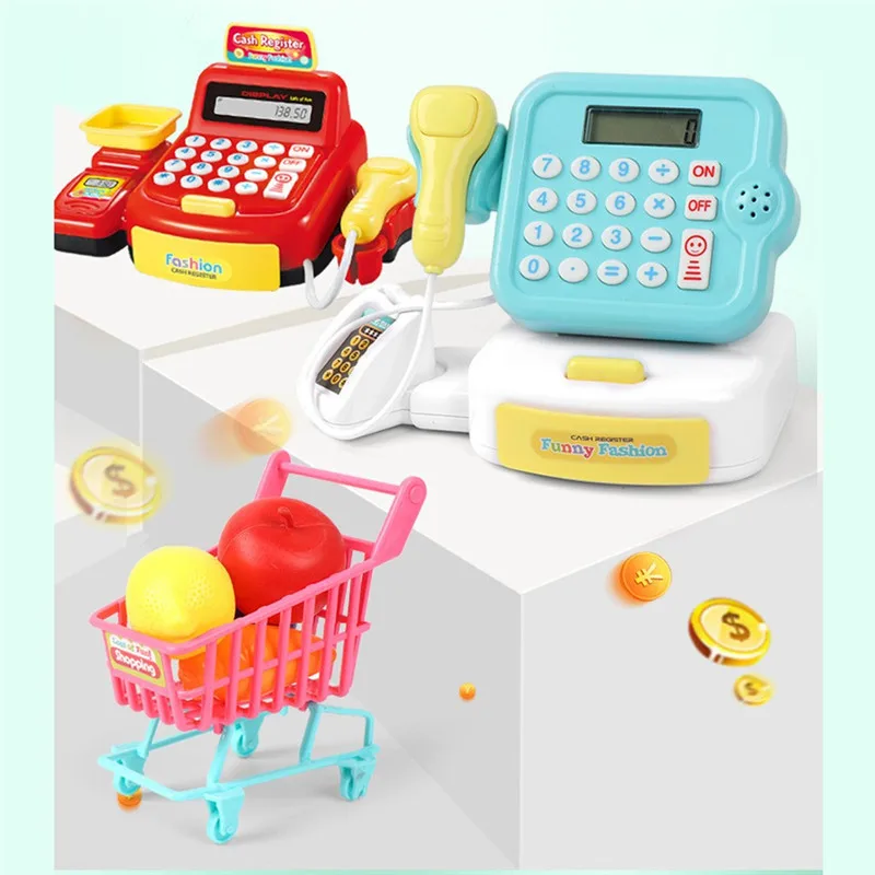 Кассовый аппарат игрушечный набор детские игрушки имитация наличных шоппинг