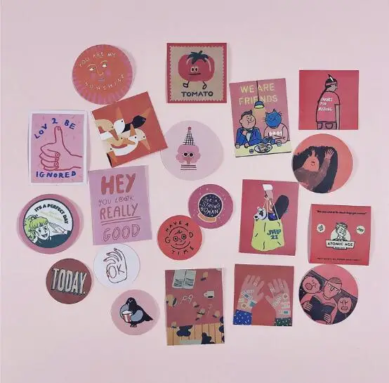 60 шт. винтажные милые забавные маленькие наклейки для скрапбукинга DIY альбом