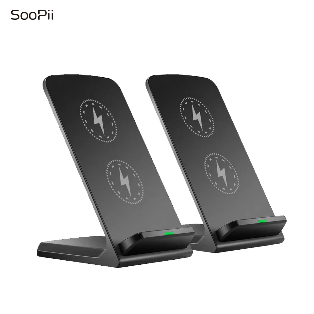 Беспроводное зарядное устройство SooPii 2 шт. Qi Сертификация для iPhone 11/11 Pro/XS/X/8/8 Plus 10