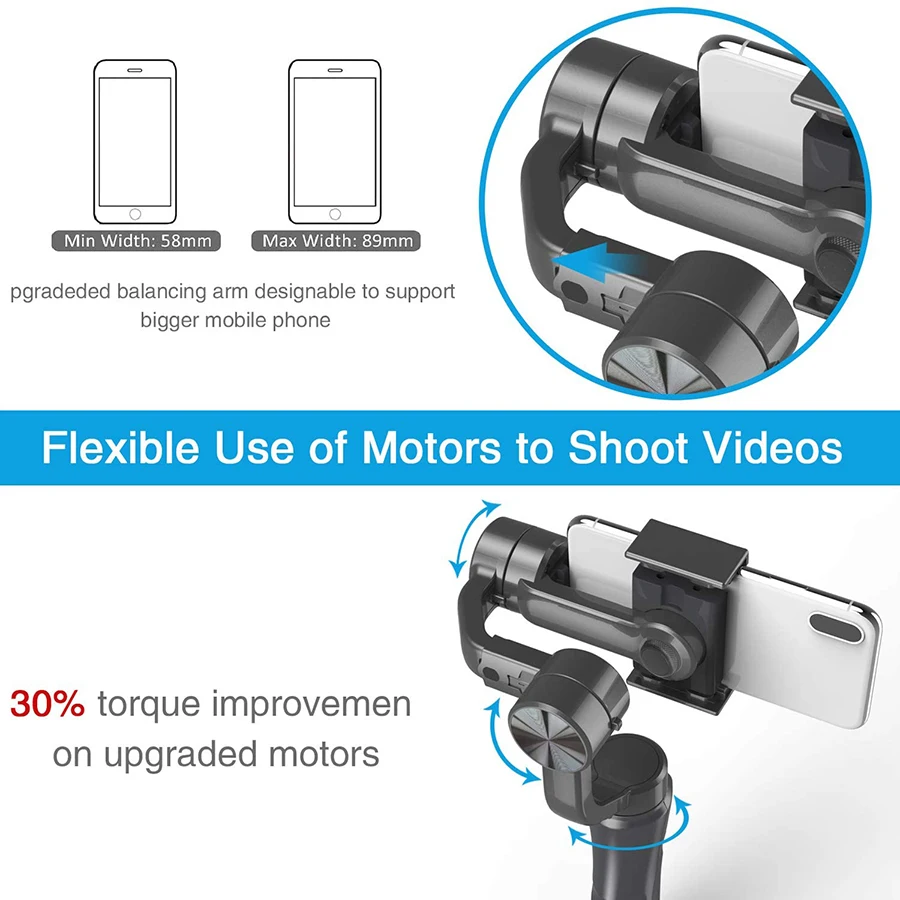 

MAMEN 3- GoPro - Bluetooth 2200mAh Huawei iPhone Vlog