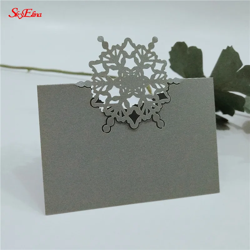 100 шт лазерная резка место карты имя свадебное украшение Рождественская