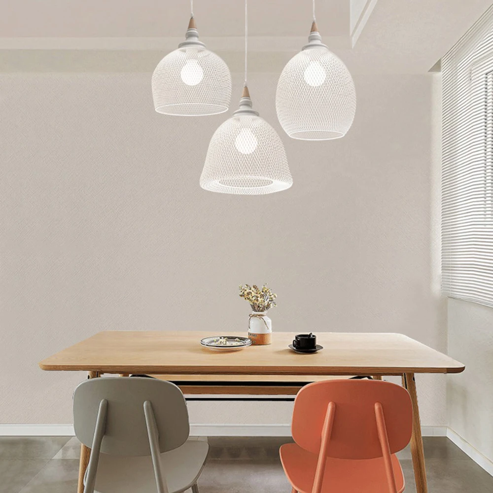 Подвесной светильник s из кованого железа подвесной деревянный плиссированный