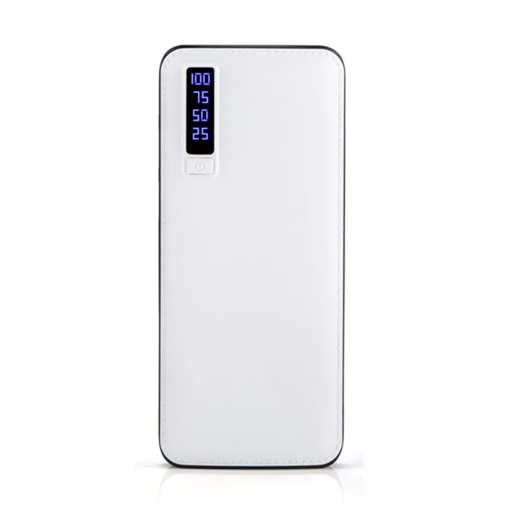 Белый 3USB 8000 мАч Внешний аккумулятор зарядное устройство верхней конфигурации питание для мобильного телефона большой емкости ультра-тонкий цифровой дисплей - Цвет: Белый
