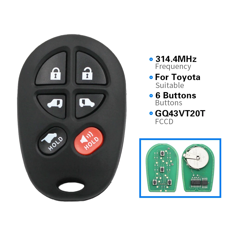 CN007110 для Toyota Tacoma Tundra Sequoia Sienna 2004-2016 дистанционный ключ-брелок от машины Control 315MHZ