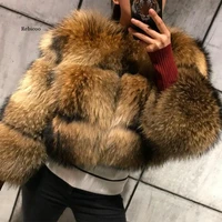 fur coat environmental fur winter new style womens clothing leather fake fur coat high quality fur round neck to keep warm