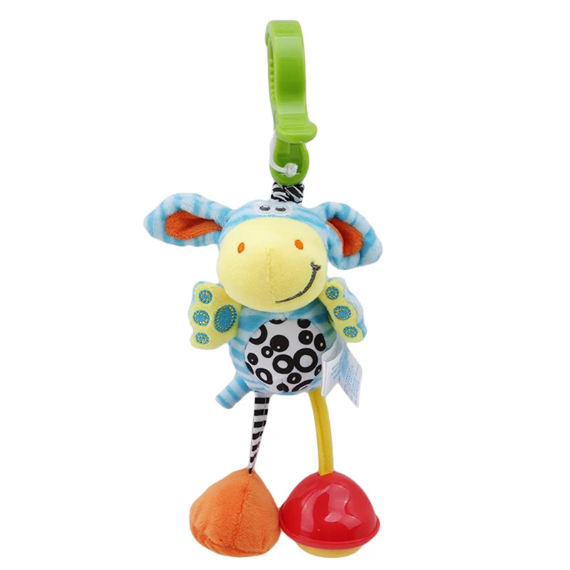 

Baby Toys Rattles Toy Hot sales Kids Soft Mouse Donkey Deer Plush Toy Animal Clip Baby Crib Bed Hanging Bells Toys for Stroller
