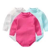 winter baby boy bodysuits turtleneck solid bodysuit for toddlers long sleeve cotton costume newborn twin baby clothing jumpsuit