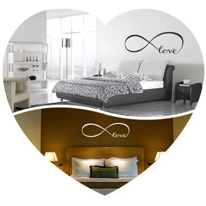 

1PC Hot Sale PVC DIY Removable Wall stickers Wedding Marriage Room Bedroom Wall Art Paper Poster Symbol Love Home Decorations