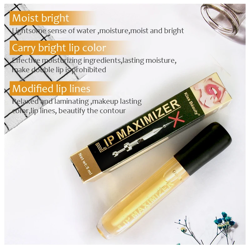 Стойкий сексуальный блеск для губ с эффектом увеличения объема водостойкий