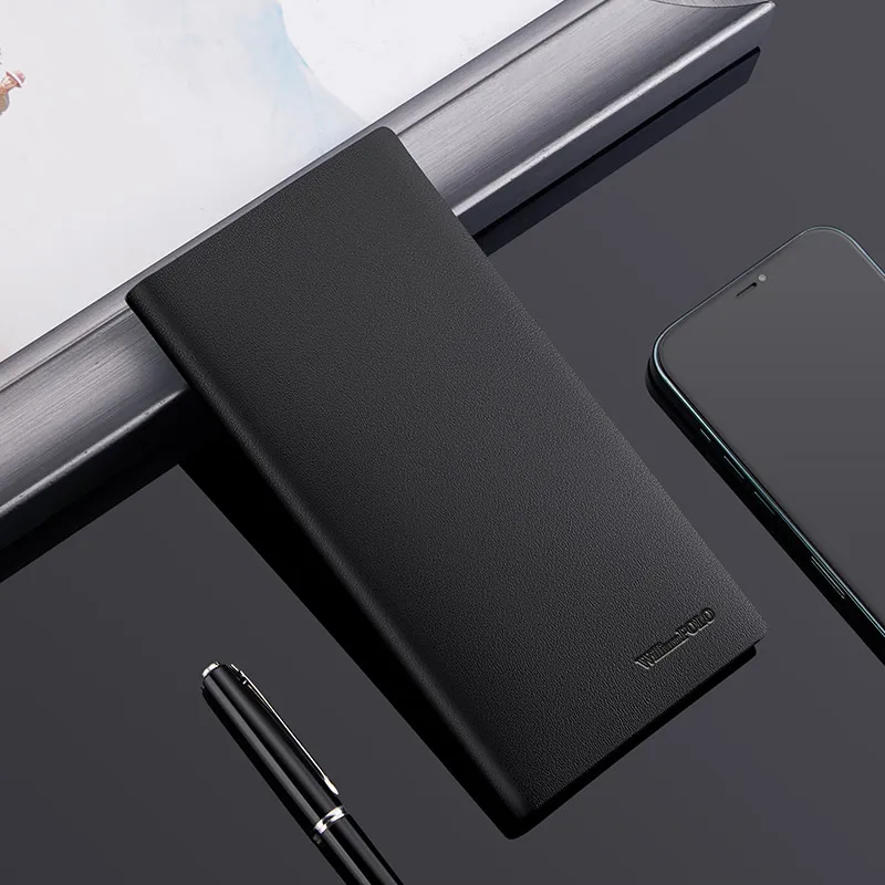 WILLIAMPOLO New Men's wallet long leather wallet fashion business wallet vertical folding wallet