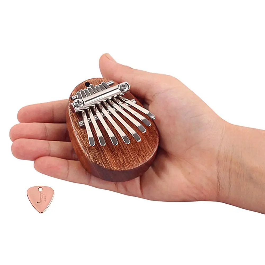 8 keys мини калимба камфоры красного дерева большого пальца Пианино музыкальный