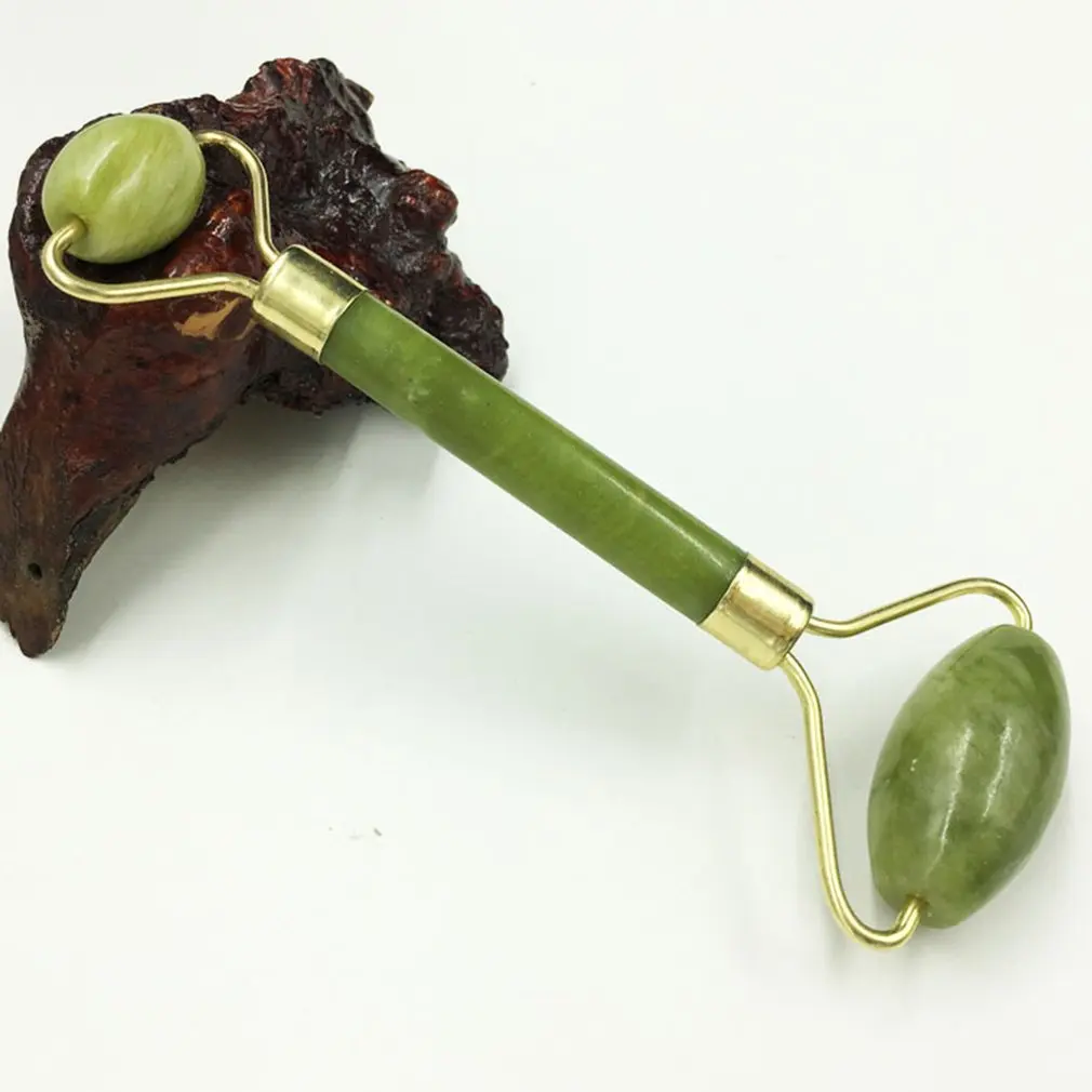 Нефритовый ролик массажер натуральный серпантин нефрит Массажная палочка для