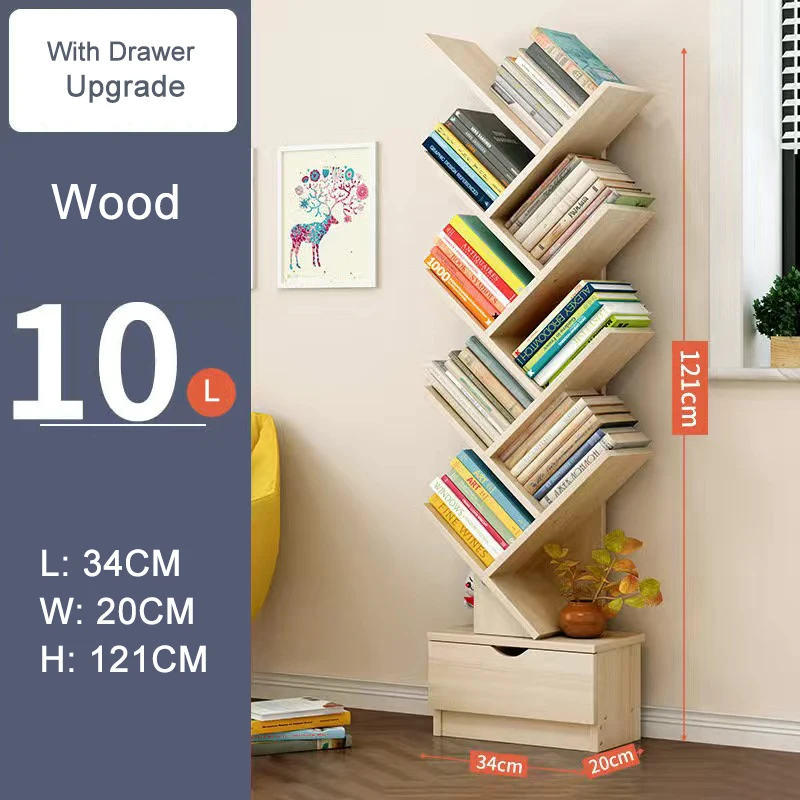 

Easy Bookshelf Floor-Standing Multilayer Bookcase Multifunctional Storage Cabinets Bathroom Shelf Furniture Organizer Book Case